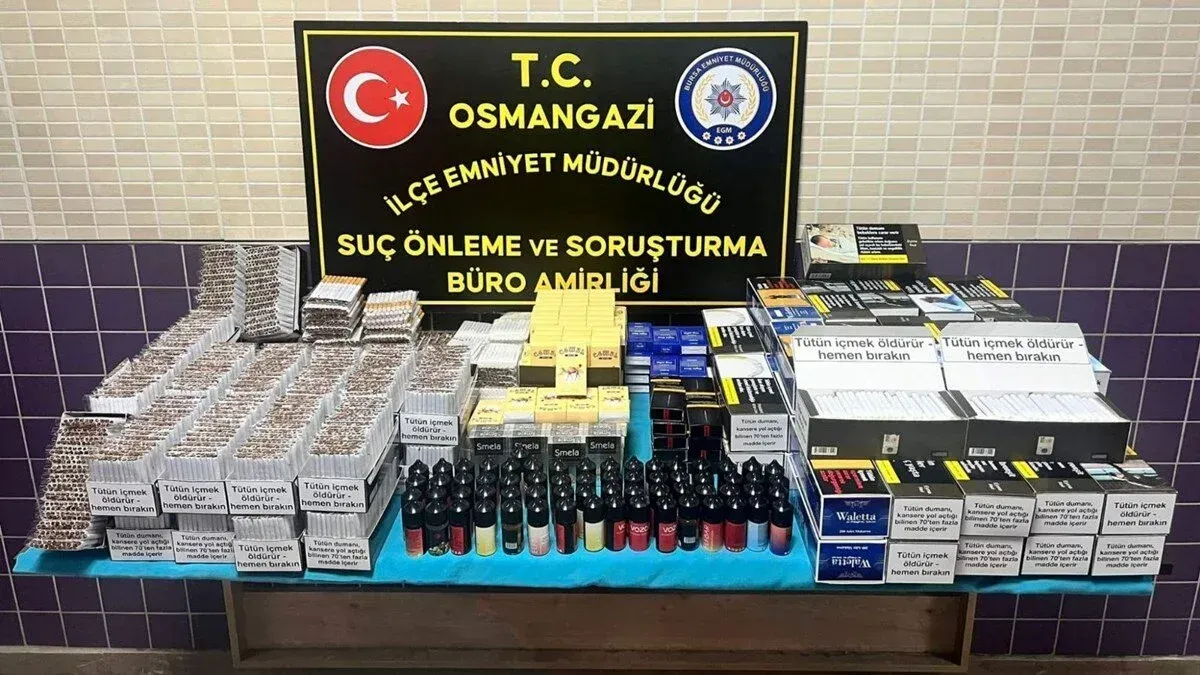 ASAYİŞ Bursa’da 22 bin 300 dolu makaron ele geçirildi