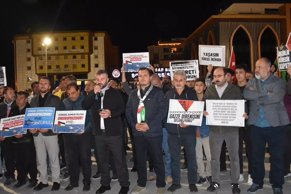Küresel Sumud Filosu’na Destek İçin Üç İlde Büyük Protesto