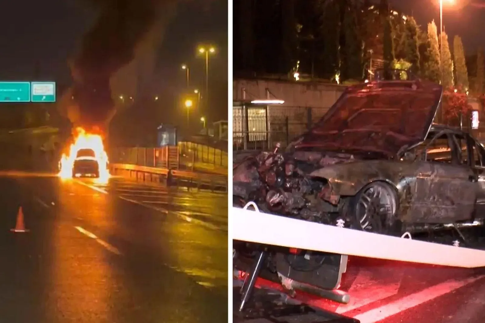 ASAYİŞ İstanbul’da TEM Otoyolu’nda seyir halindeki otomobilde yangın çıktı ASAYİŞ İstanbul’da TEM Otoyolu’nda seyir halindeki otomobilde yangın çıktı